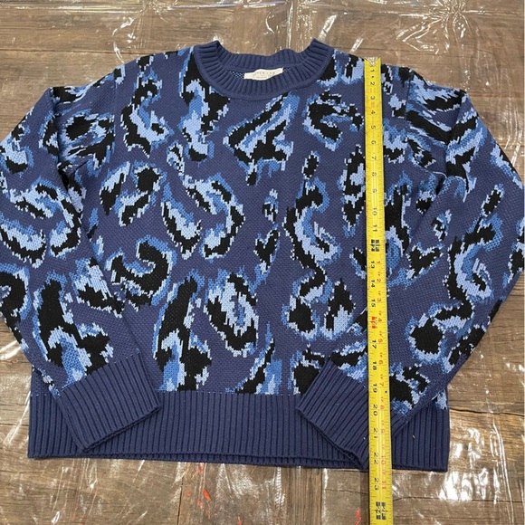 Derek Lam Collective RTR designer Blue animal Patterned Sweater - Picture 3 of 8